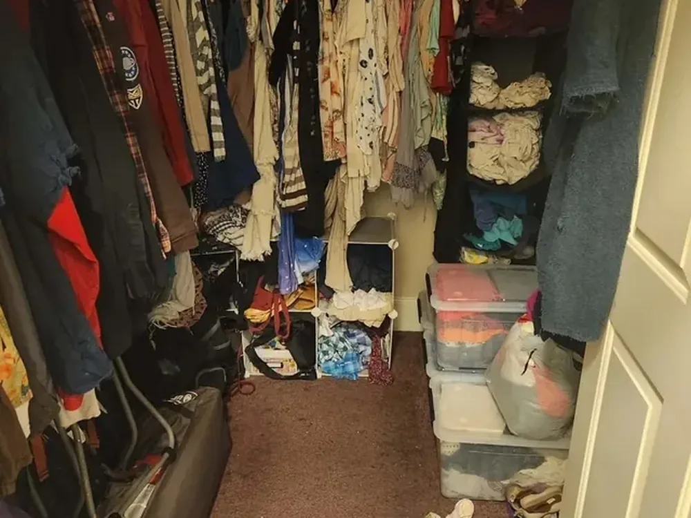 Closet before organization