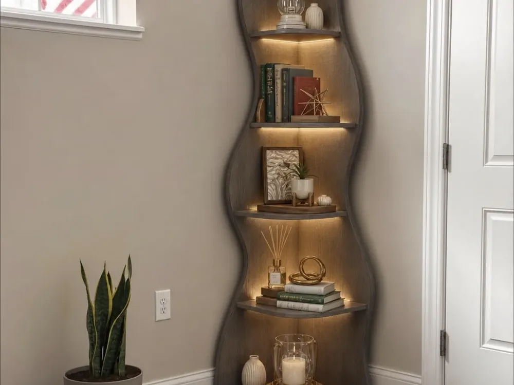 Uncluttrd shelf styling vision